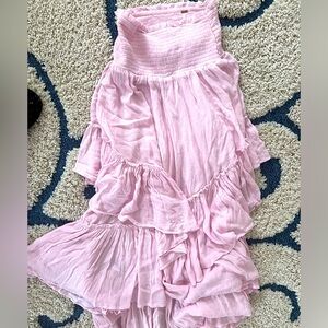 Free People The Convertible Skirt Tube Dress Color Pony Tail Ruffle XS #50737592